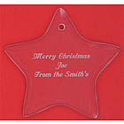 Personalized Glass Star Christmas Ornament
