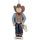 Cowboy Personalized Christmas Ornament