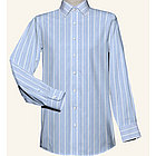 Custom Fit Dress Blue Stripe Shirt with Single Button Cuff