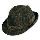 Cubavera Black Wool Blend Fedora Hat