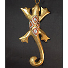 Wood Lizard Ornament