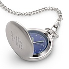 Blue Sunray Pocket Watch