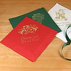 Holiday Cheer Personalized Cocktail Napkins