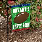 Football Party Zone Personalized Garden Flag