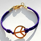 Peace Sign Bracelet in Purple