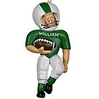 Football Player - Green Personalized Christmas Ornament