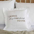 Kiss Me Goodnight Personalized Linen Pillow
