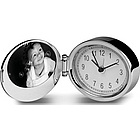 Polished Silver Oval Alarm Clock