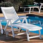 Kettler Roma White Plastic Resin Chaise Lounge