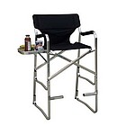 Deluxe Tall Director Chair with Side Table and Cup Holder