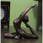 Bronze Finished Resin Yoga Sculpture - King Pigeon Pose