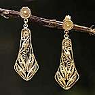 Bells Gold Plated Filigree Earrings