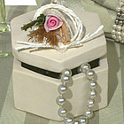 Hexagon Pink Rose Jewelry Box