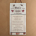 Mom's Household Rules Personalized Slate Wall Plaque