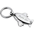 Personalized Silver Plated Airplane Shaped Key Chain