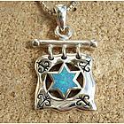 Star of David Silver .925 Bar Pendant