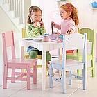 Bead-Board Table and Chairs