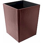 Executive Leather Waste Basket