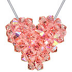 Swarovski Baby Pink Crystal Heart Necklace
