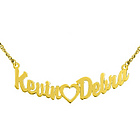Couples Name Necklace in 10K Gold