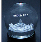 Wrigley Field Etched In Crystal Globe with Lighted Musical Base