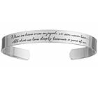 Stainless Steel Memorial Sentiment Cuff Bracelet