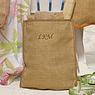Personalized Southampton Jute Tote Bag