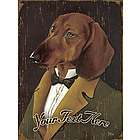 Personalized Vintage Dachshund Wooden Plaque