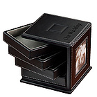 Leather Metropolitan Photo and Tray Desk Organizer