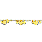 14 Karat Anklet with Circle Danglers