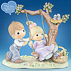 Precious Moments You Make My Heart Swing Porcelain Figurine
