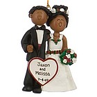 Ethnic Wedding Couple Personalized Christmas Ornament