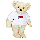 15" Puerto Rico Flag T-Shirt Bear