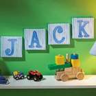 Personalized Boy Blue Baby Canvas Letters