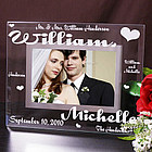 Mr. and Mrs. Personalized Glass Picture Frame