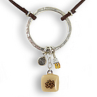 Recycled Glass Passion Flower Necklace