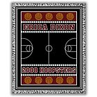 Classic Personalized Three Color Basketball Afghan