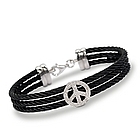 Diamond Peace Sign Bracelet