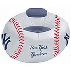 New York Yankees Vinyl Inflatable Chair with Faux Suede Cushions