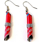 Red #2 Tin Can Tube Earrings