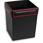 Rosewood and Leather Waste Basket