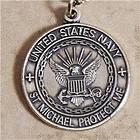 Personalized St. Michael Navy Medallion