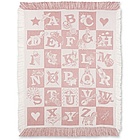 Pink ABC Baby Throw