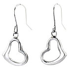 Platinum Heart Earrings