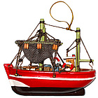 Personalized Red Fishing Boat Ornament
