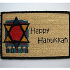 Happy Hanukkah Star of David Doormat