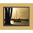 Personalized Boat & Tree Silhouette Photo with Verse