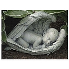 Sleeping Baby in Wings Memorial Figure