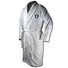 Oakland Raiders White Terrycloth Logo Bathrobe