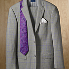 Signature Grey Two-Button Plaid Suit